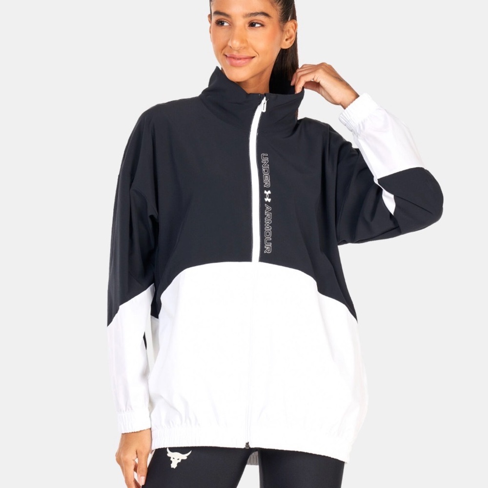 Under Armour UA Storm Woven Oversized‎ Full Zip Jacket Women’s Large Lightweight